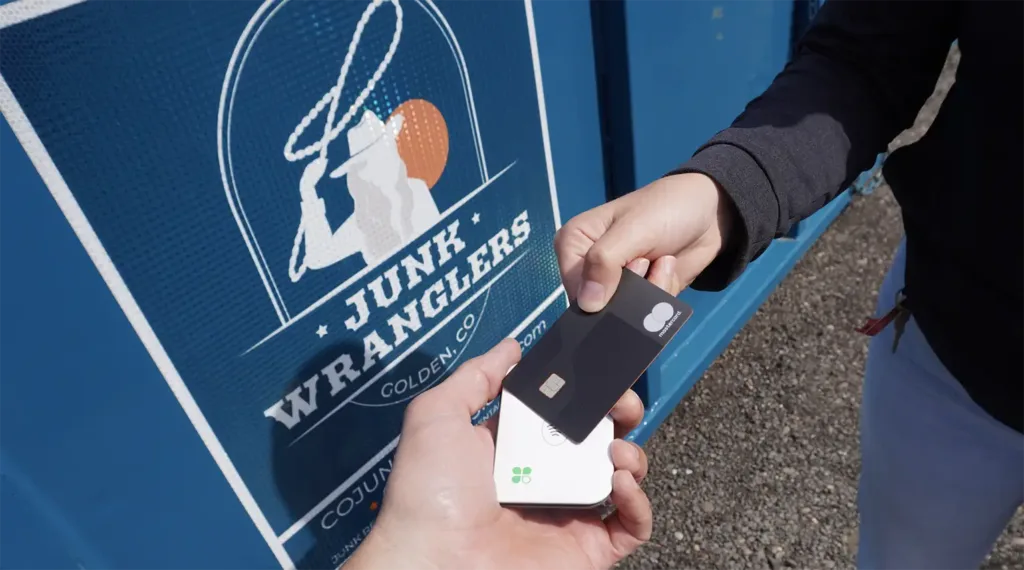 payment-junk-anywhere Payments in the field for junk removal business